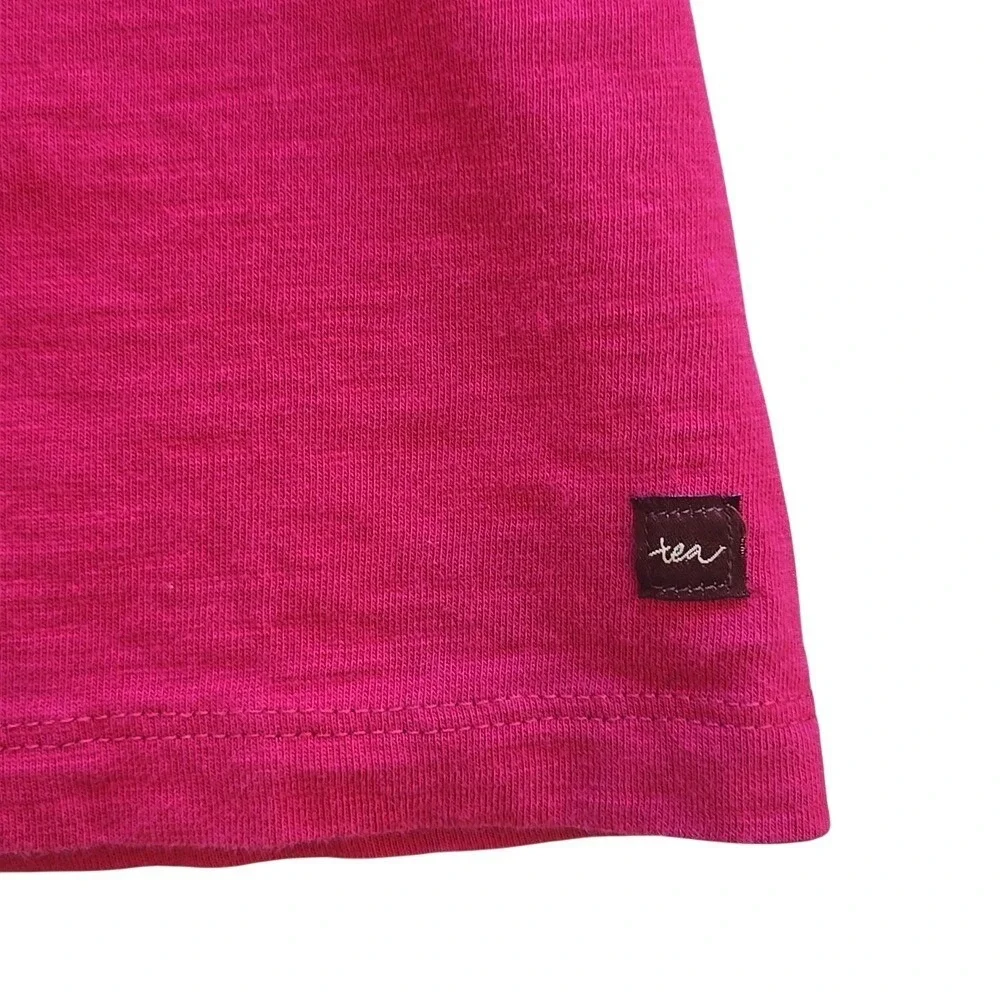 Tea Collection Fuchsia Pink Girls Tank‎ Sleeveless Dress Ruffles Size 2 Cotton